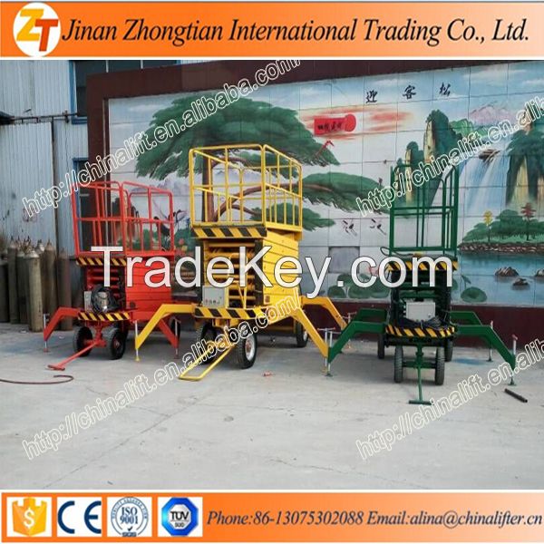 4m-20m height 300kg-1000kg loading capacity mobile hydraulic scissor lift