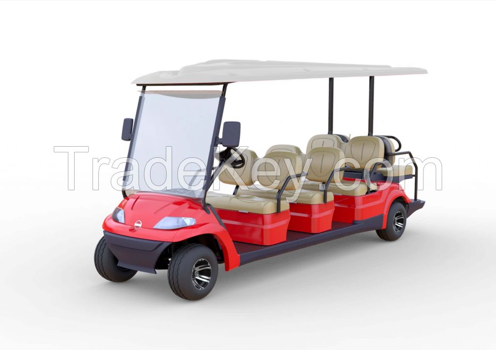 Advanced EV multi passenger electric shuttle vehicle