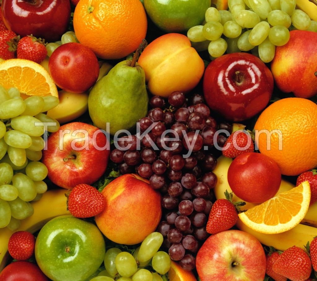 Fresh Fruits, Apples, Pears, Bananas, Mangos, Grapes, Melons,Peaches, Oranges, Fresh Lemons, 