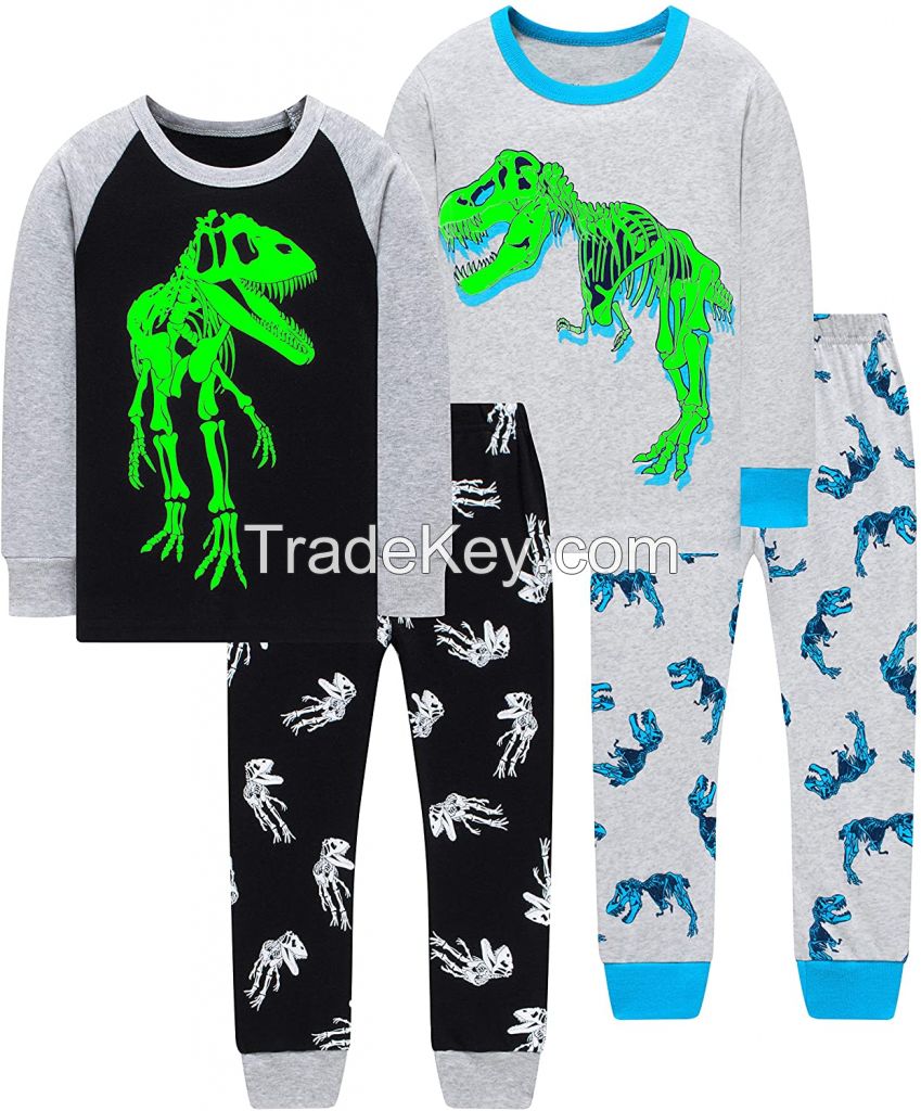 Boys Pajamas Toddler Sleepwear Clothes T Shirt Pants Set for Kids