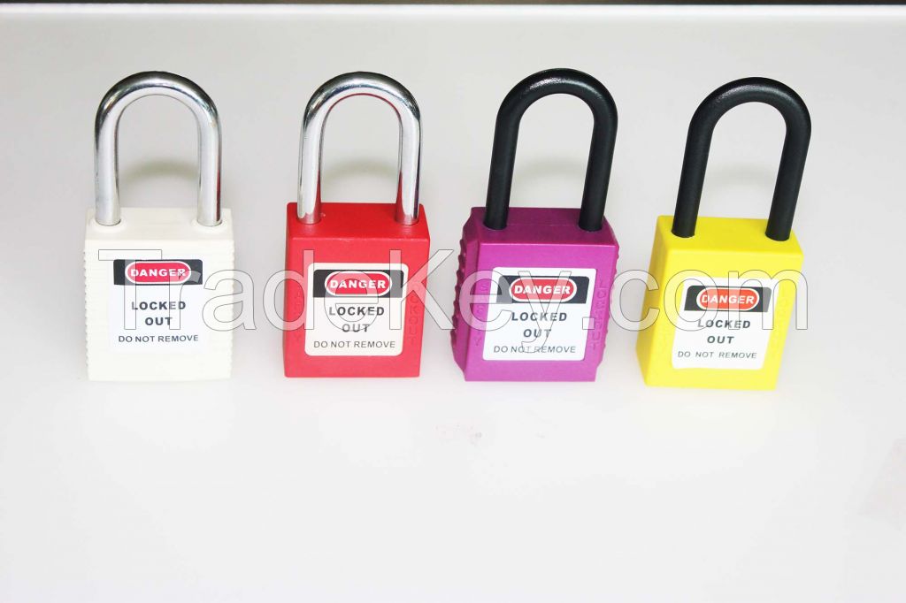 Colorful Xenoy Safety Padlock with durable non-conductive PA body