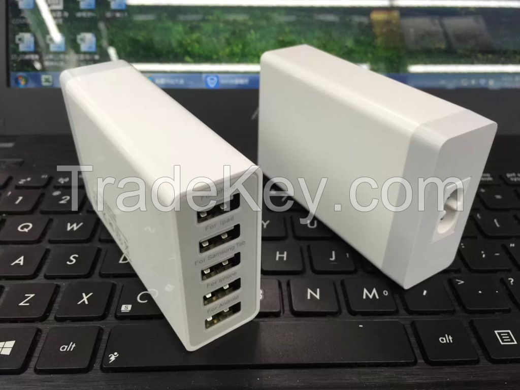 Factory manufacture for multi charger/car charger 5USB wall charger 8.0A output