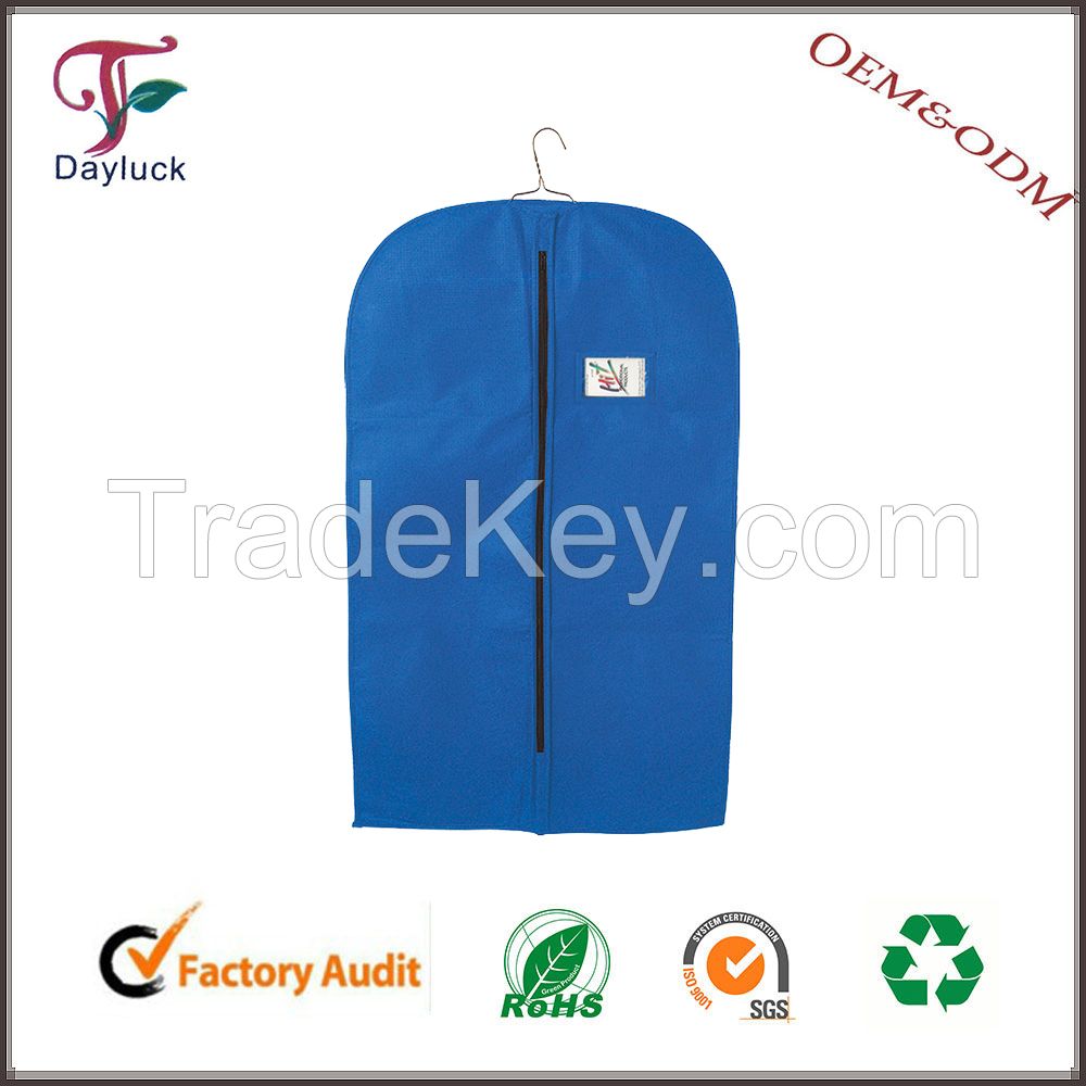 Plastic single-use cover for suit garment bags