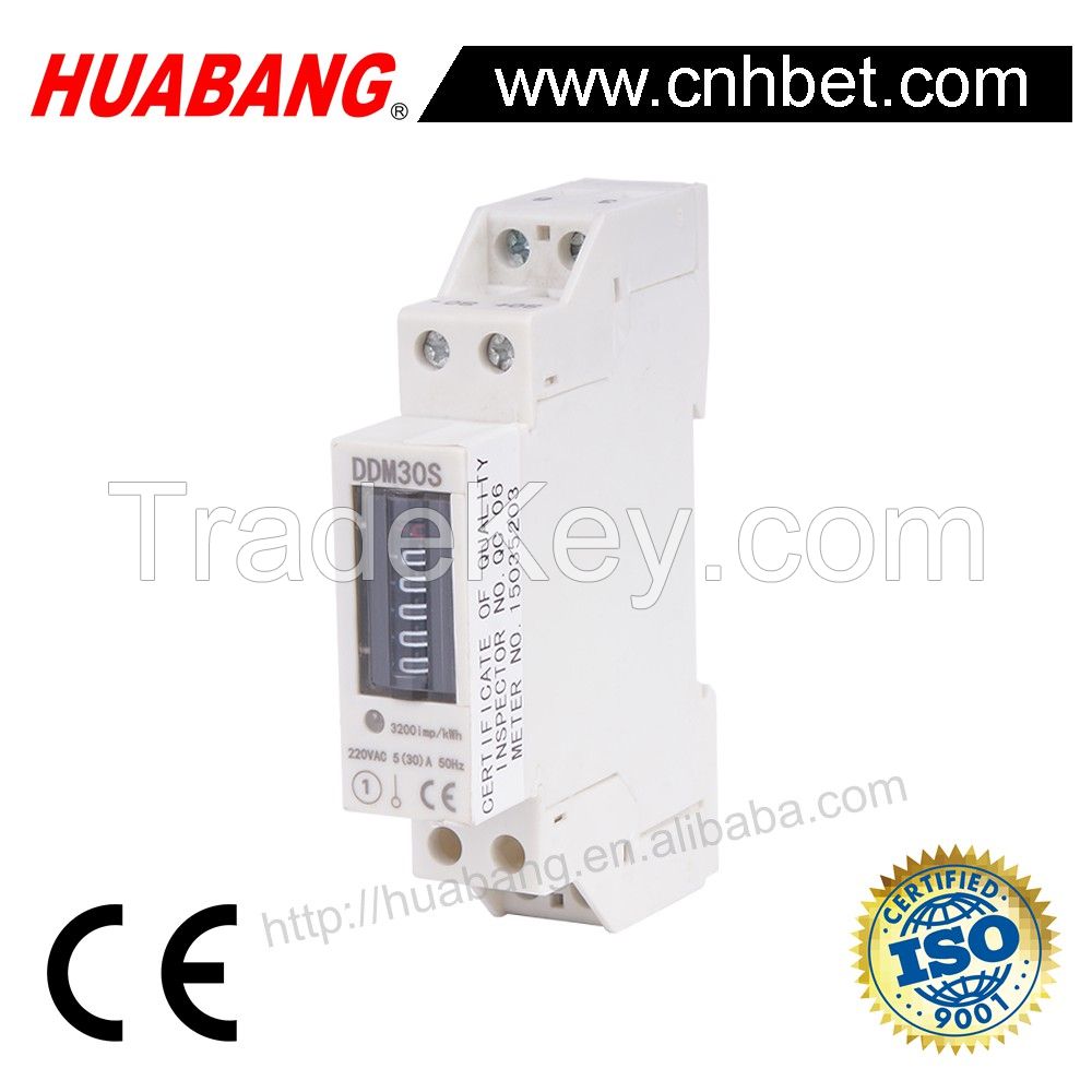 1 Module Single Phase Din rail energy meter 