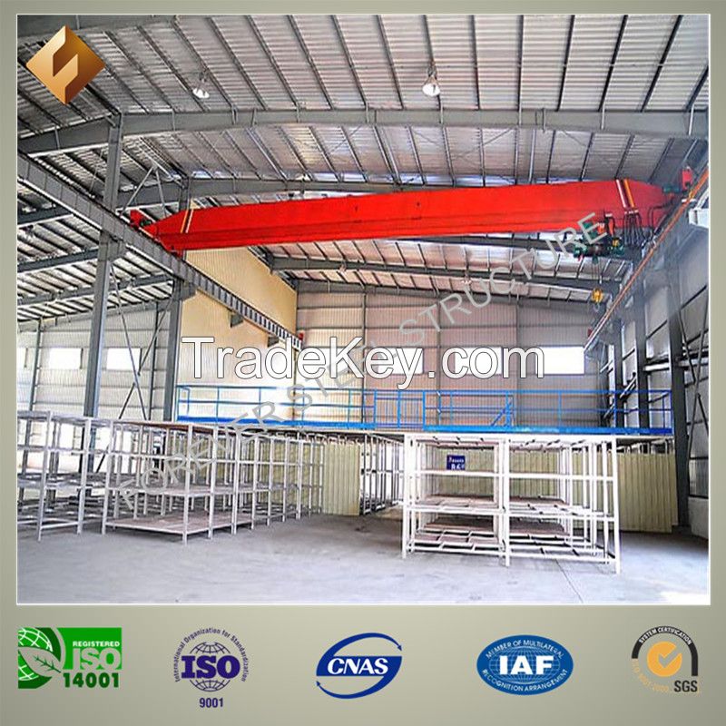 Prefab Industrial Steel Buildings Pre-Engineered Building with Cranes Inside