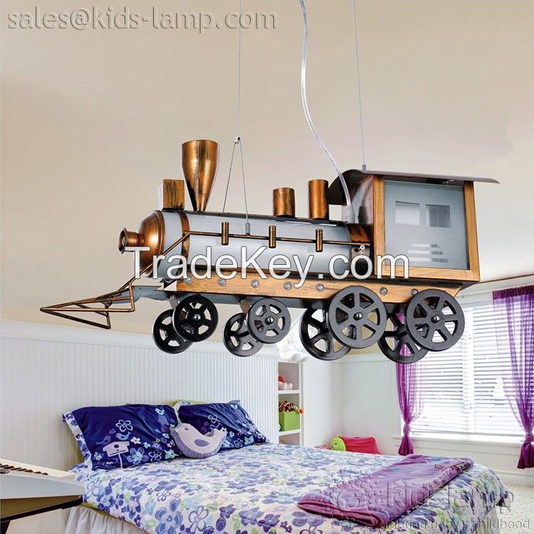 Cool train shape bedroom hanging lights