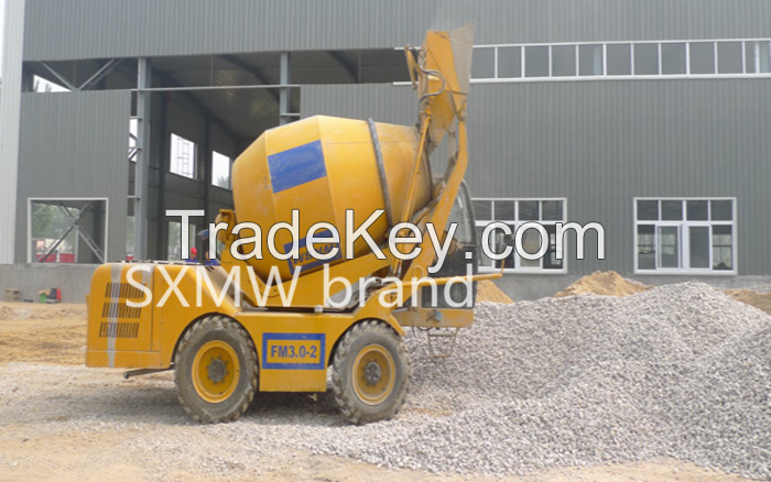 SXMW 4 wheel drive concrete mixer dumper with loader