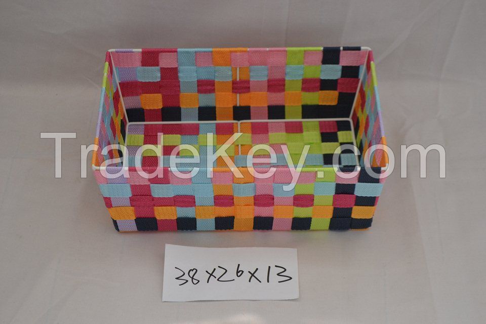 Wholesale Handwoven PP storage basket