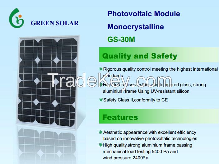 Mono pane Photovoltaic Module