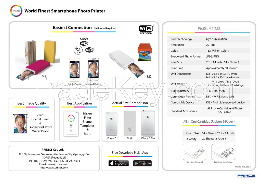 Smartphone photo printer