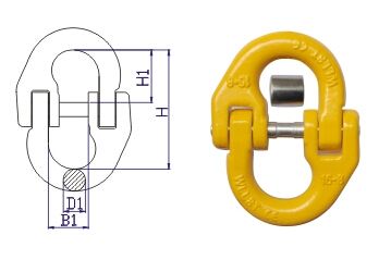 G80 Drop Forged Alloy Steel Chain Sling Connecting Link 35CrMo