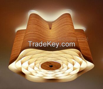 2015 modern ceiling lamp, wood veneer ceiling light, wood ceiling light C1009-60