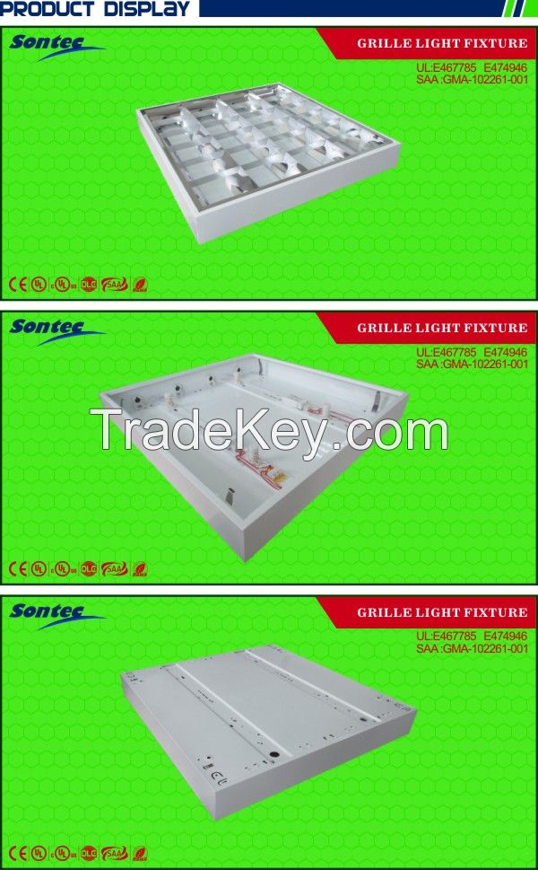 Surface mounted 4X18W T8 fluorescent Grille lamp