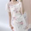  Summer 2024 brand counter fashion French retro ruffle waist waist hip mermaid dress 813