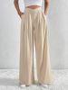2026 Spring/Summer New Cross-Border European and American Women's Fashion Commuter Style Pleated Casual Wide-Leg Pants Loose Long Pants