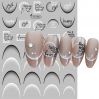  Classic French Line 2D Plastic  Nail Art Stickers for Nails Decals