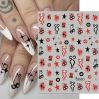  Classic Star Butterfly knot 2D Plastic  Nail Art Stickers for Nails Decals