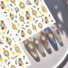  Classic Shining Golded Clock 2D Plastic  Nail Art Stickers for Nails Decals