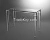 Acrylic Console table  Elegant Design Tempered glass table top + Acrylic base 