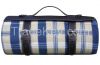 BLOOM LUXURY OUTDOOR BLANKET WITH LEATHER HANDLE