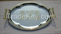 chrome plated trays with plastic handle