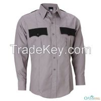 Full Sleeve Grey-Black Security Shirt
