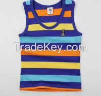 Yarn Dyed Fashionable Cotton Boys Tank