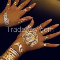 Body Art Women Metallic Temporary Tattoo