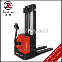 Hot Sale 1.2T Side Driving Double Lifting Container Electric Stacker widely used in warehouse/factory/supermarket