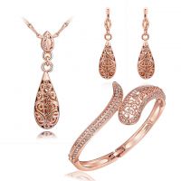 Heart Shaped jewelry sets fashion wholesale silver plated jewelries