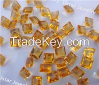 Ustar Jewelry Asscher Cut Natural Citrine Stone for Sale