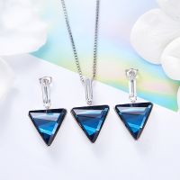 Peacock Blue Gemstone Jewelry Sets Sapphire