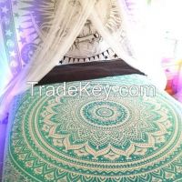 Green Blue Ombre Elephant Mandala Bohemian
