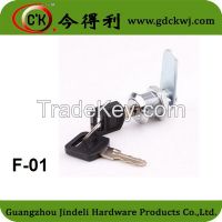 Furniture mailbox lock, Cam lock with metal plate, 103 series lock