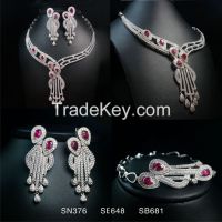 Necklace Earring Ring Bracelet Crystal Jewelry