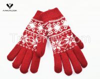 Women Fashion Acrylic Snowflake Pattern Jacquard