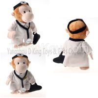 China made plush monkey toy custom plush doctor toy