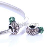 925 Silver Pineapple Charms Bead With