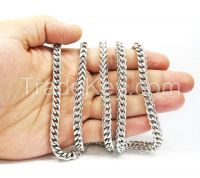 10K White Gold Solid Franco Link