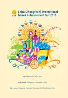 China (Zhongshan) International Games&Amusement Fair 2016