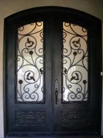 wrought iron door