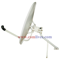 satellite dish, satellite antenna, offset dish, prime dish