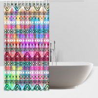 Waterproof Polyester Fabric Custom Shower Curtains