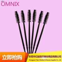 Cheapest disposable mini nylon fiber plastic mascara wands applicaor false eyelash extension makeup tools one-off brushes 50pcs or 100pcs/bag