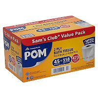 POM Bath Tissue, 2 Ply/473 Sheets (45 Rolls)
