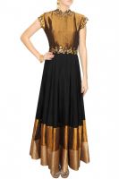 Black Antique Anarkali Suit