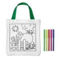 Cotton Tote Bag With 5 Colouring Pen - Promotional Products