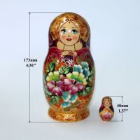 Matryoshka Russian Wooden Babushka Doll Handmade