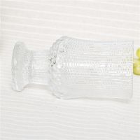 Best selling wholesale glass candle jars stemmed candle holder for home lighting decor