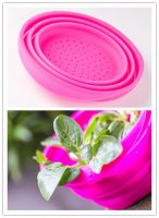 Silicon Rubber Washing Vegetable Strainer Foldable